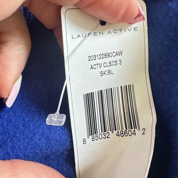 Lauren Ralph Lauren Active Womens Blue Fleece Jacket Size Medium Outdoor Zip - Picture 6 of 10